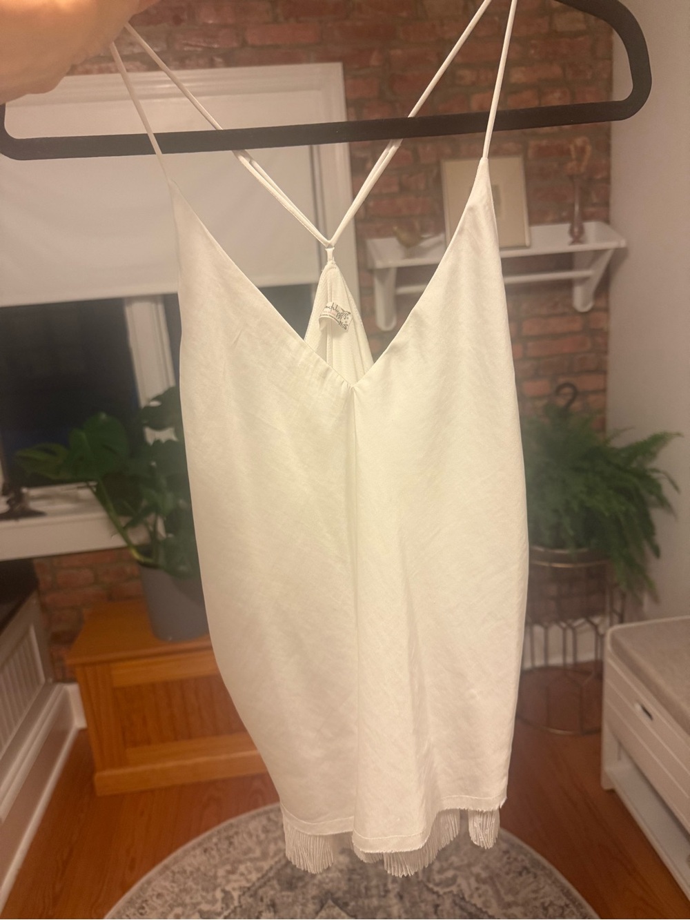 White Fringe Tank